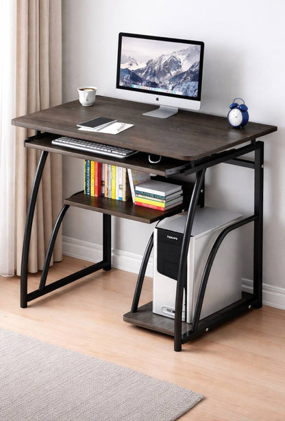 Ergonomic modern compact computer desk