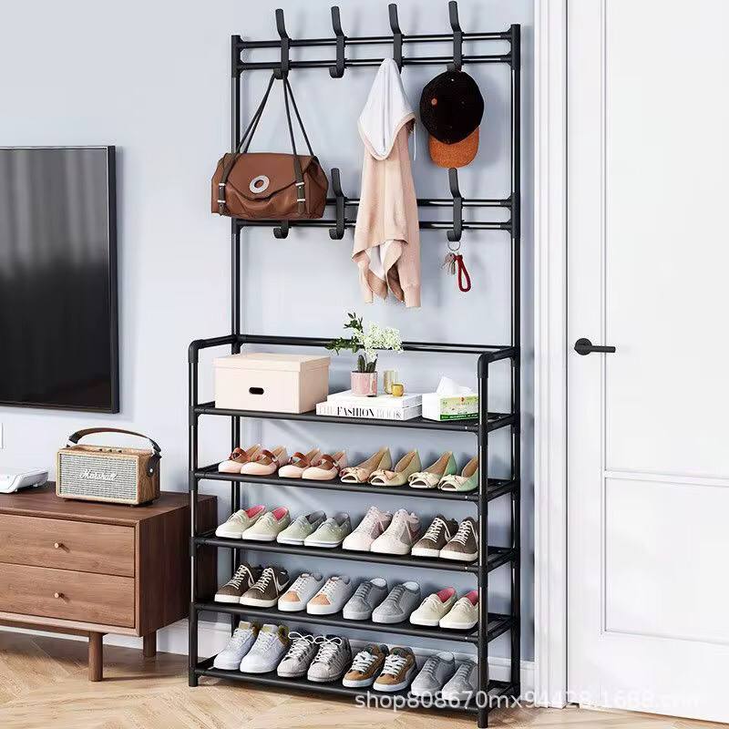 HIGH Strong metallic 5 layer
 multipurpose SHOE RACK, CLOTH RACK ,BAG AND HUTS (ALL IN ONE)