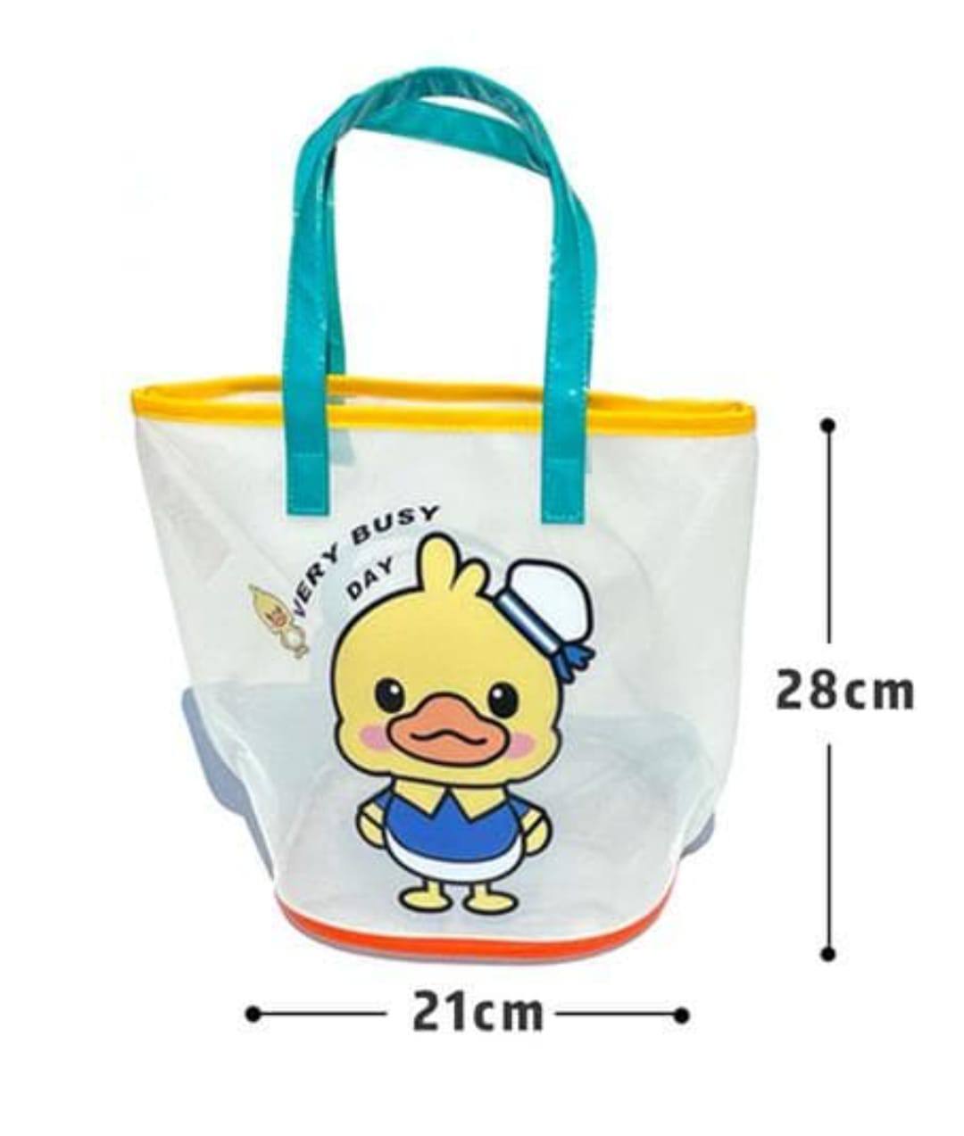 Clear tote duck bag, Sand Toy Storage Bag.