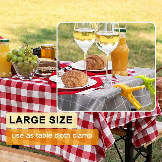 4Pcs Bright & Sturdy & Big Balcony Clips: