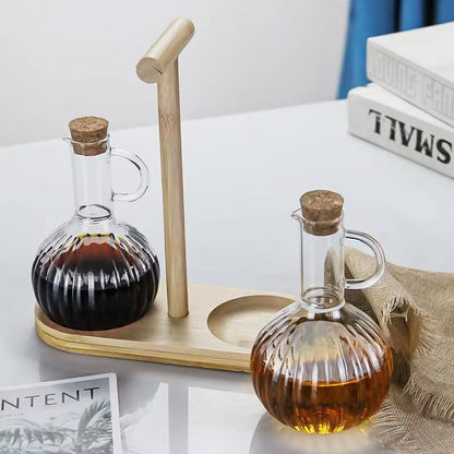 Glass Oil Pot Set