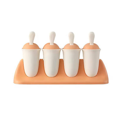 Cartoon Popsicle Mold Eco-Friendly Reusable Plastic Ice Lolly Molds for DIY Homemade Ice Cream in Tubs
