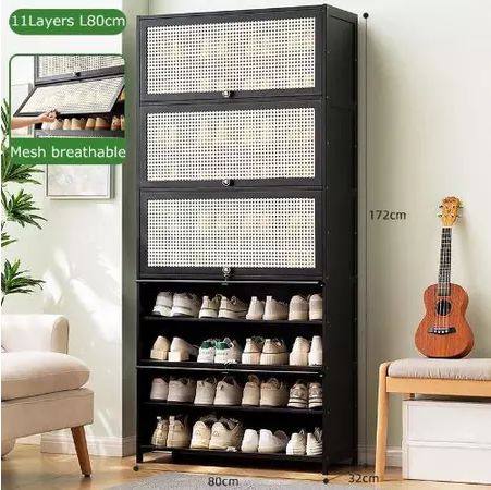 11Layer Breathable Bamboo Shoe Storage Cabinet