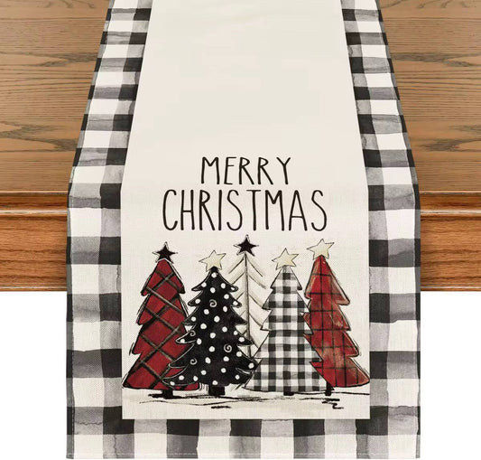 Christmas table runner Suitable for home kitchen, restaurant holiday party decorations  
Size 230cm* 30 cm