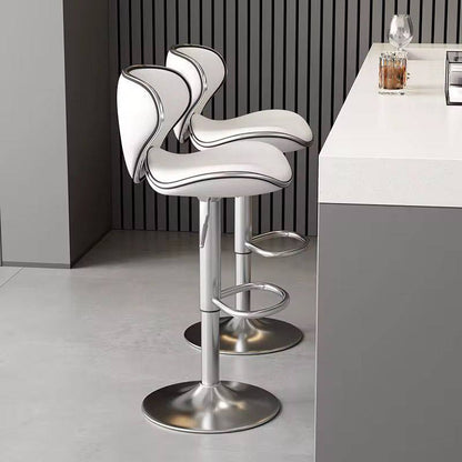 Premium quality adjustable leather bar stools