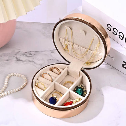 S. SUTARIYA Mini Round Jewelry Box Organizer