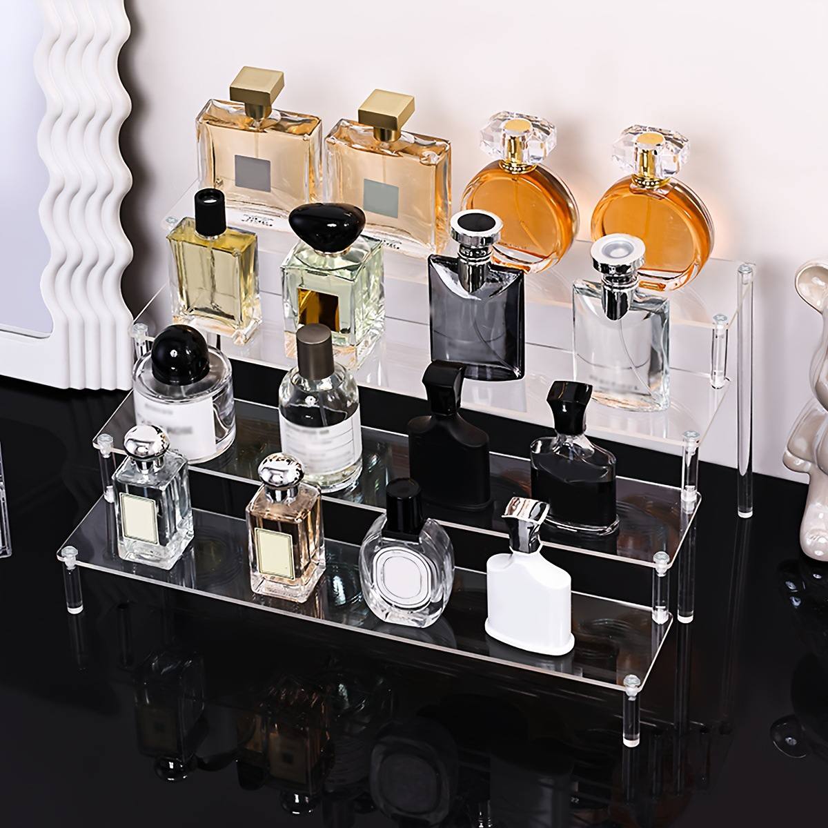 Clear 4-Tier Acrylic Perfume Display Stand