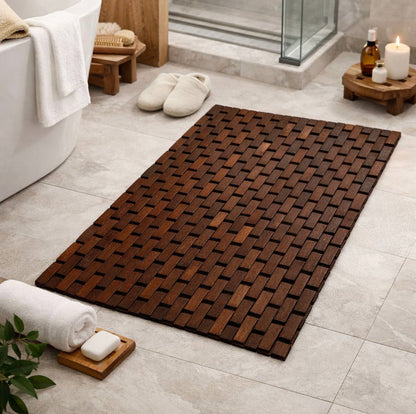 Bamboo Wood Bath Mat