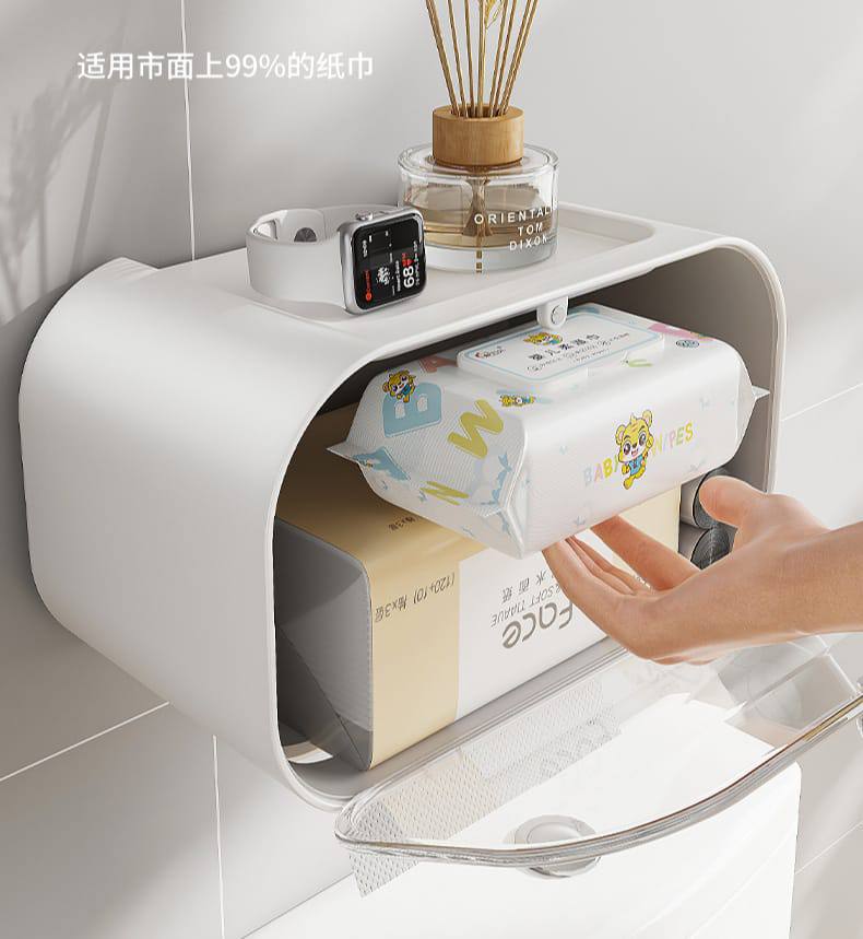 Luxury gold plated wall mounted tissue box