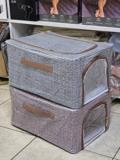 Visible window clothes storage box organizer