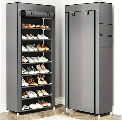 10 layer single row zipper shoe cabinet