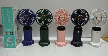 Led digital mini portable fan