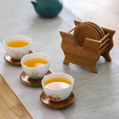 Bamboo Coaster Set
