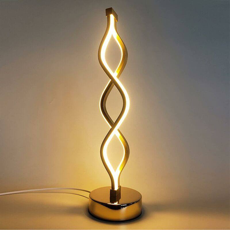 ACRYLIC CURVED METAL BASE LAMP