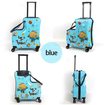 Unisex Kids Cartoon Travel Suitcases