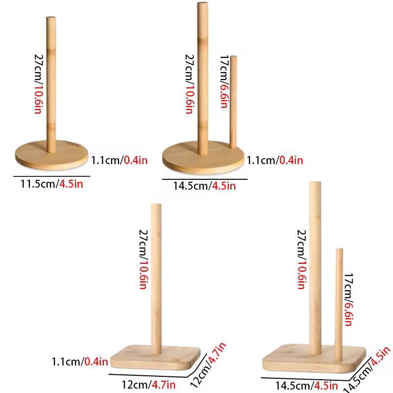 Multipurpose bamboo paper towel holder