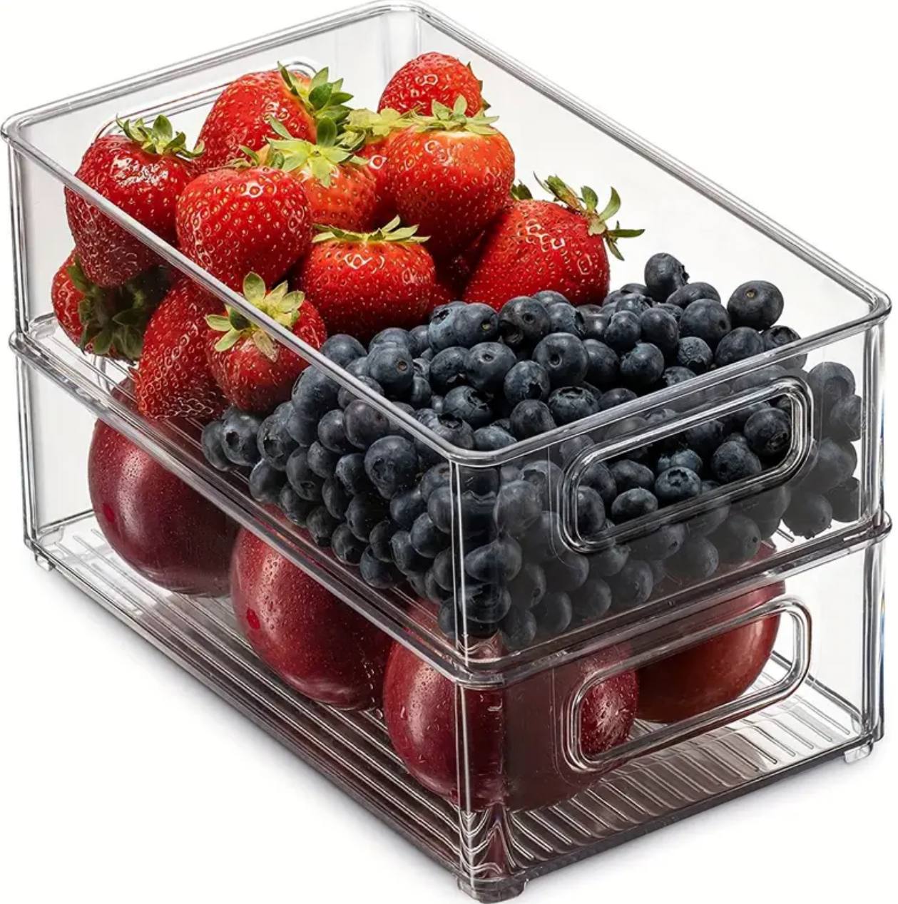 Acrylic fridge//shelves open containers