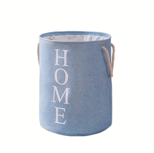 Round Cotton Linen Laundry Basket
