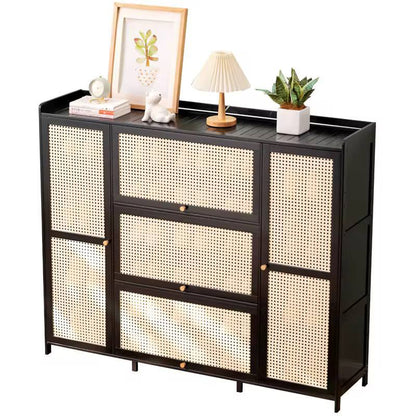 26 Pairs Wooden bamboo shoe cabinet