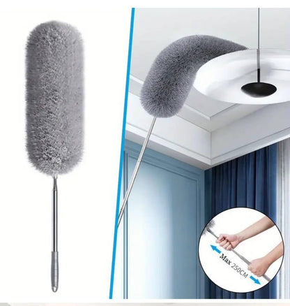 Microfiber Duster Extra Long Telescopic Pole Scratch-Resistant Cover,Bendable,Washable,Hypoallergenic,Lint Free Feather Dusters