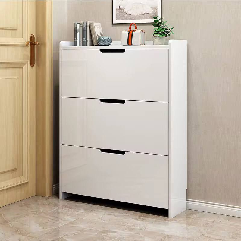 Bucket flip shoe rack