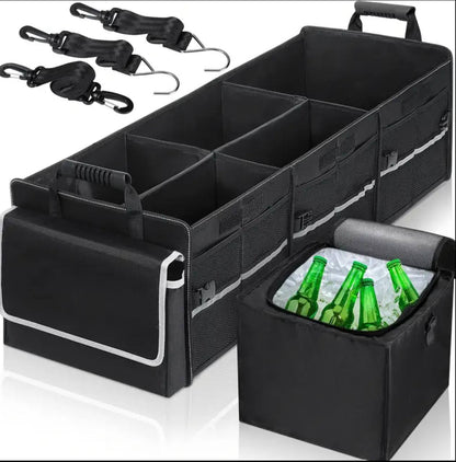 2in1 Collapsible  Car Boot Organizer 90cm with Insulated Cooler Bag
