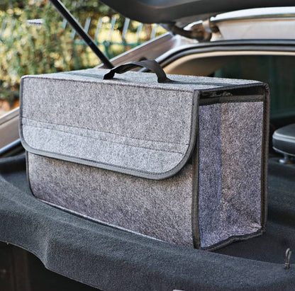 Portable foldable car trunk organizer