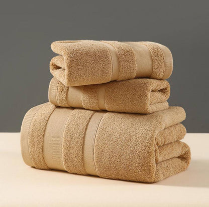 Combed Cotton Bath Towel Sets 3pcs