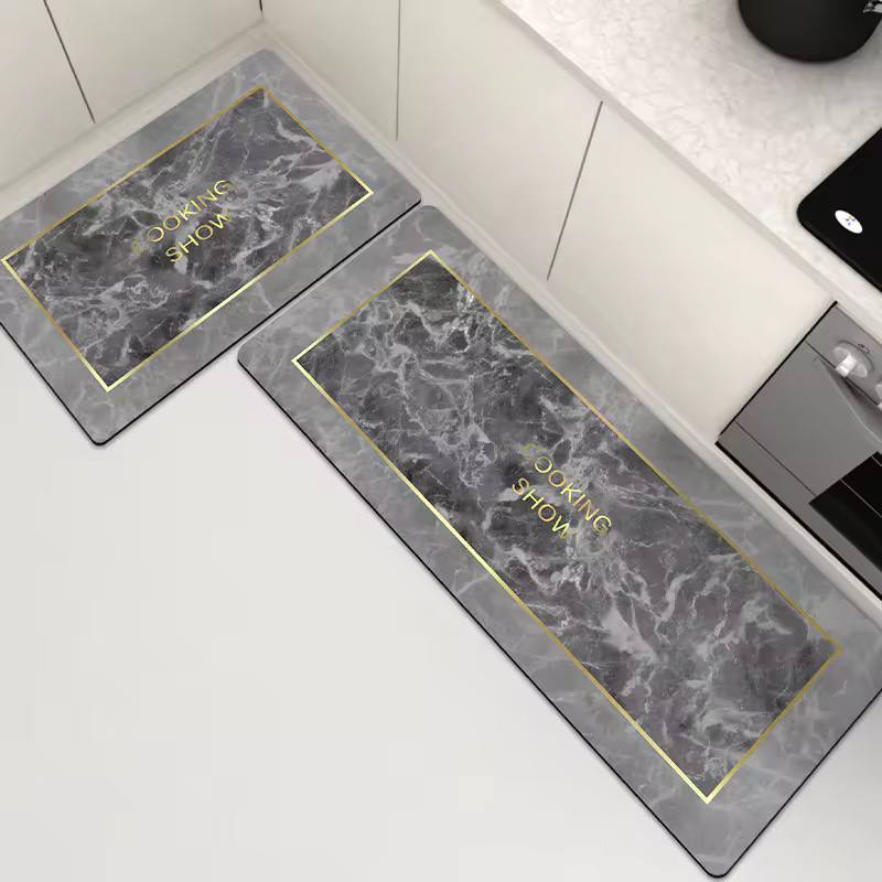 2PCS DIATOMITE RUBBER KITCHEN MATS