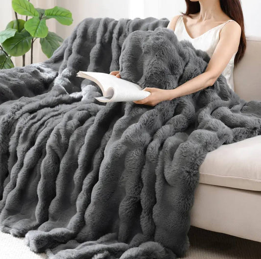 Premium quality Soft Bubble Winter Throw Blanket