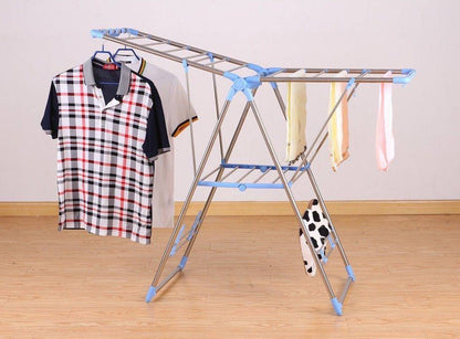 Portable stainless steel clothes hanger