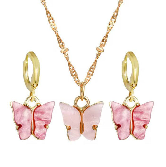*Butterfly jewellery set