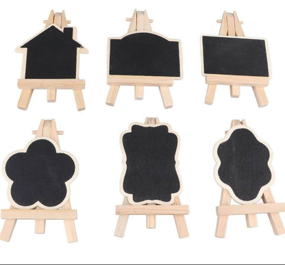 Creative multiple purposes Wood Mini Chalkboard Signs 
6 pcs