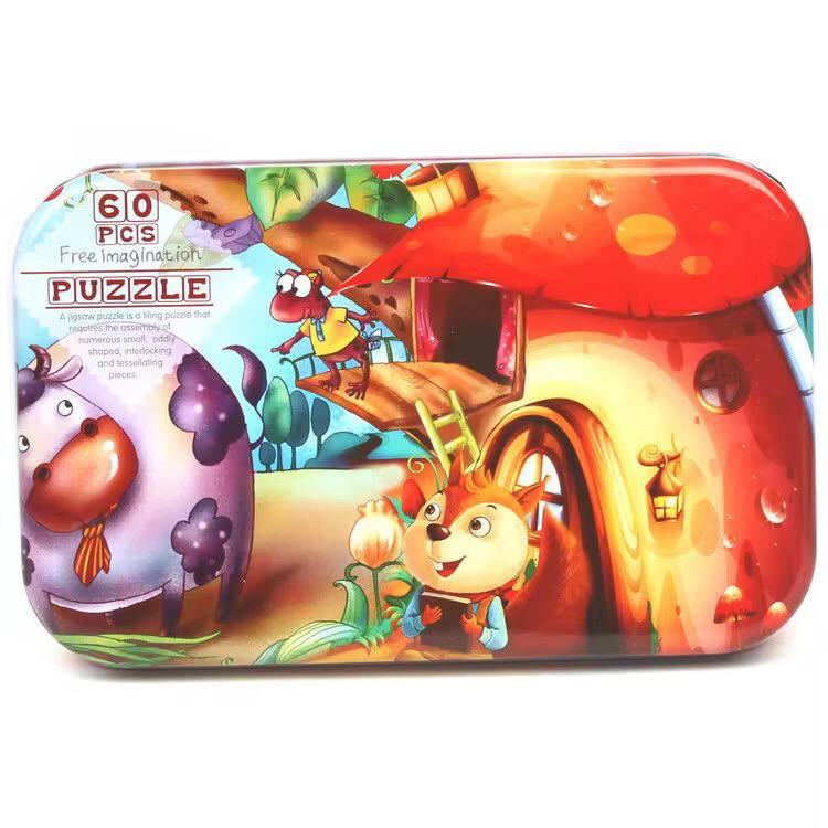 60 PC cartoon theme wooden  puzzle