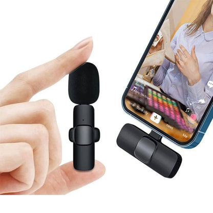 Clip on lavalier rechargeable Wireless microphone for tiktok video recording and live