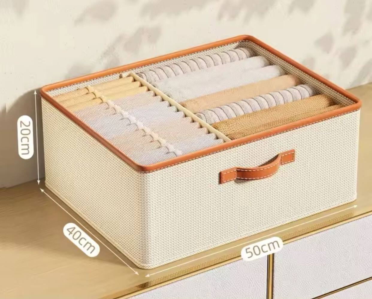 Versatile Foldable double compartment closet organizer