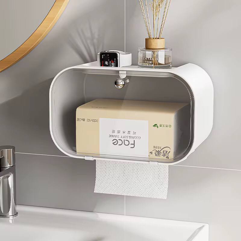Luxury gold plated wall mounted tissue box