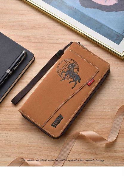 High quality long leather wallet