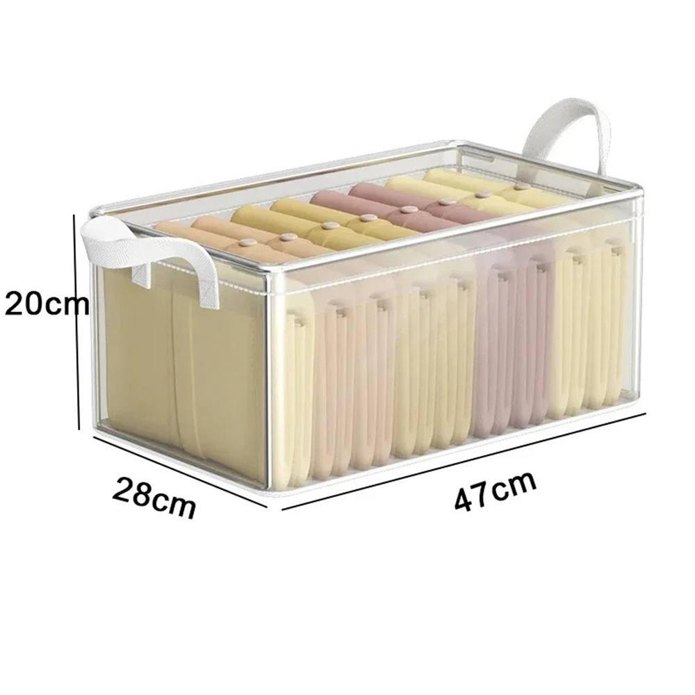 Clear Grid Steel Frame Storage Box with lid