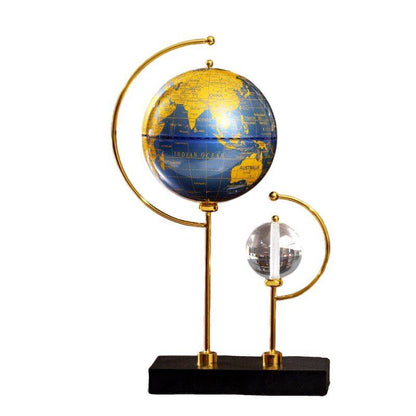 ALLOY GLOBE DECOR WITH A CRYSTAL BALL