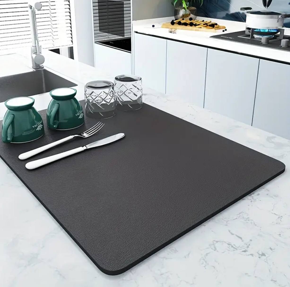Super absorbent Nonslip Drain  dish drying  mat