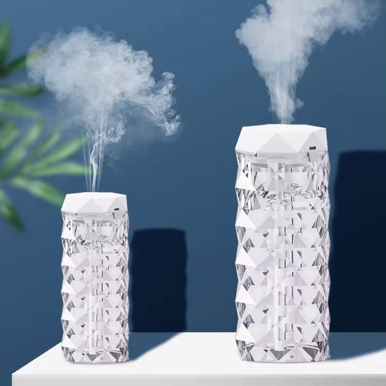 High quality crystal intelligent Humidifier with 7 colour dime lights and automatic switch off when waterless