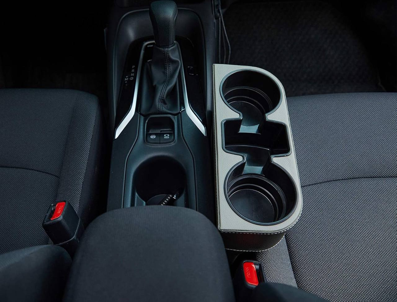 Car Cup Holder with Phone Holder & double Side Holders with high Quality Leather Cover