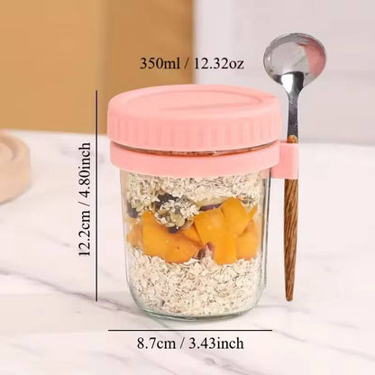 4pc set overnight oats jar