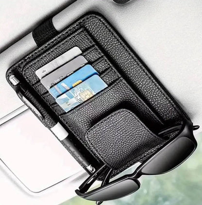 Car sun visor organizer