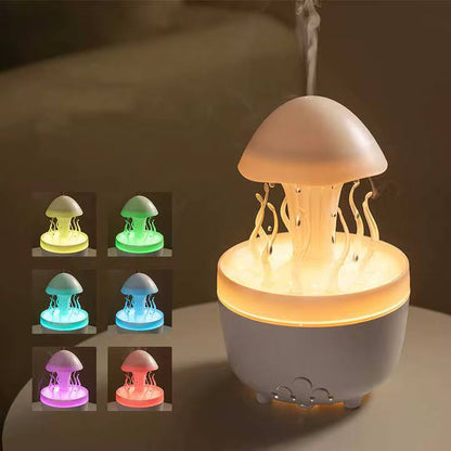 Raindrop Aromatherapy Cute Jellyfish rotating Air humidifier