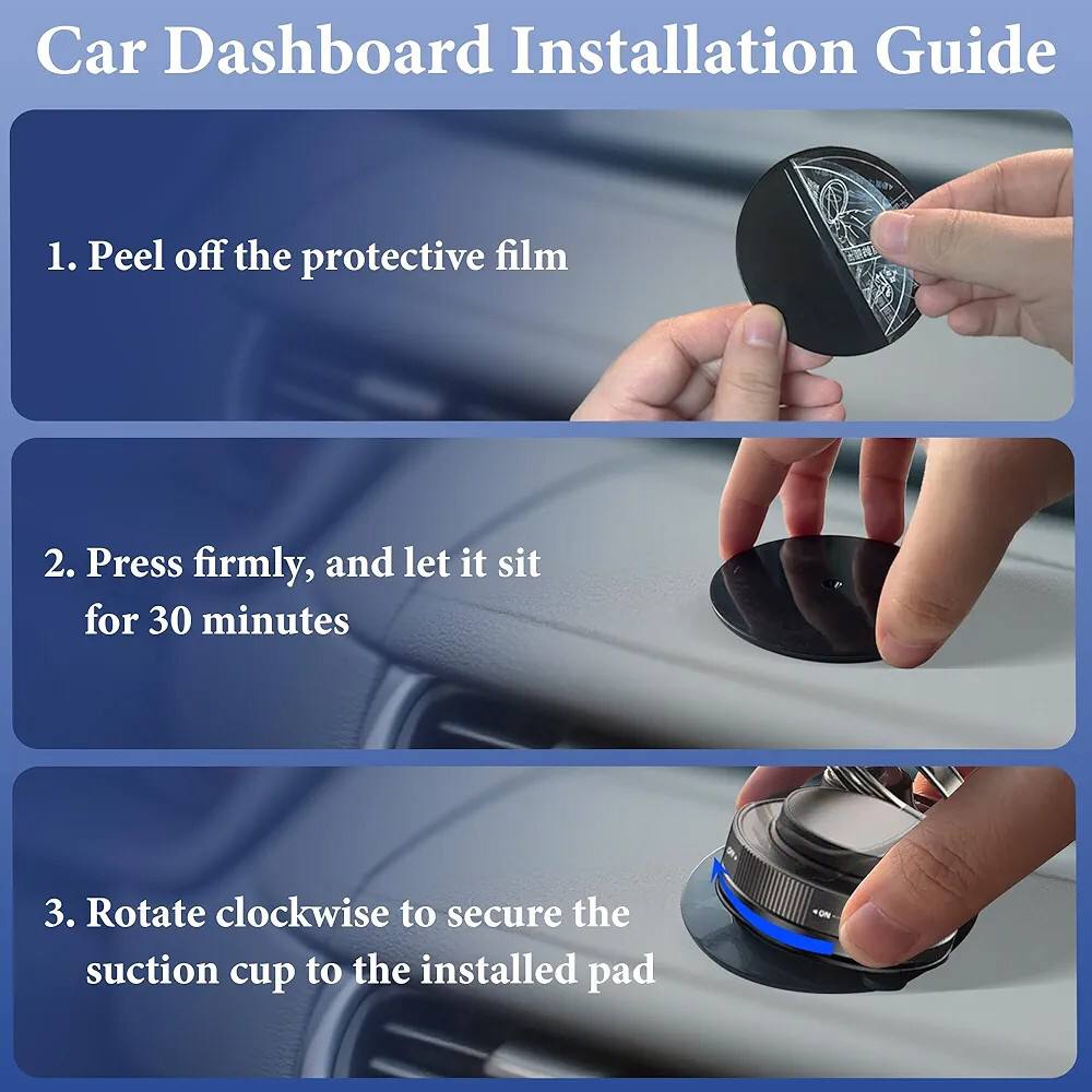 Magnetic smart cell phone holder, 360 Degree Multi-Angle Rotation Car Desk Wall Vacuum