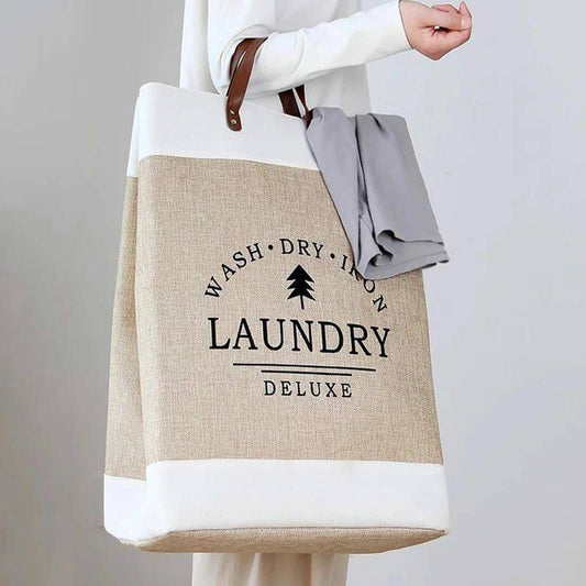 Large capacity foldable laundry deluxe basket