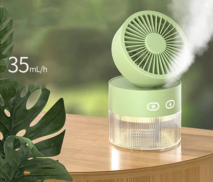 350ml 3 speed 35ml/h rechargeable portable fan with humidifier