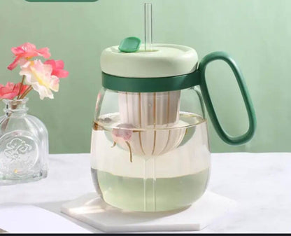 Plastic Water bottle, Teacup With Infuser And Lid
